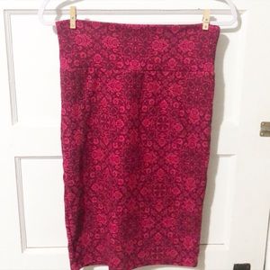 LULAROE Cassie Skirt Pink Pattern small NEVER WORN